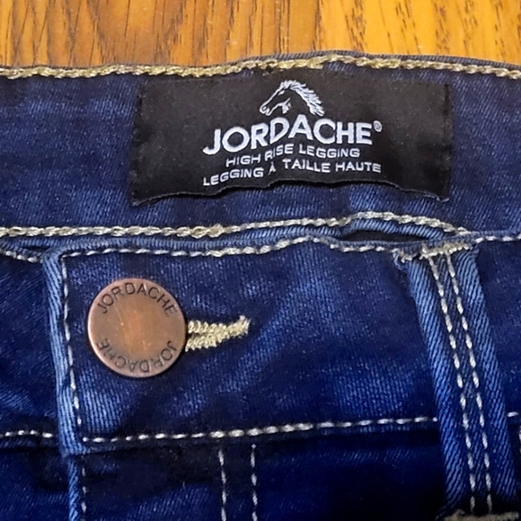 Jordache High Rise Legging Size 6 Blue Dark Wash Stretch Skinny Pants Casual - Picture 5 of 10